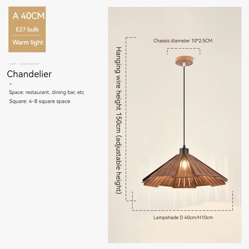 plafonnier en bois rétractable pour décoration intérieure lumineuse