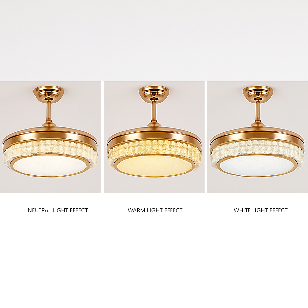 plafonnier en cristal avec lumière et télécommande design élégant