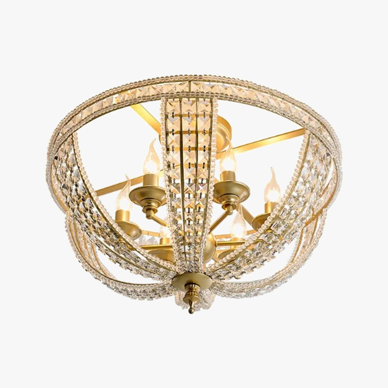 plafonnier en cristal de luxe style loft américain décoratif pour intérieur