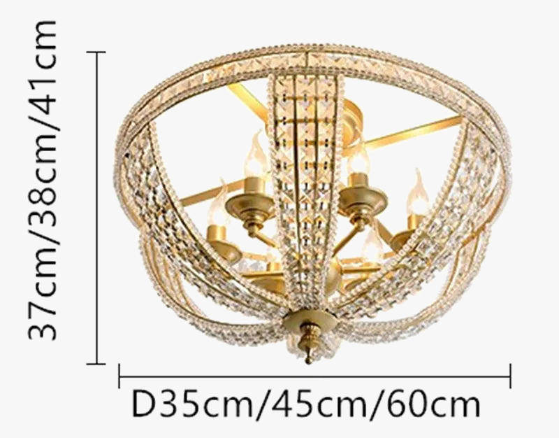 plafonnier en cristal de luxe style loft américain décoratif pour intérieur