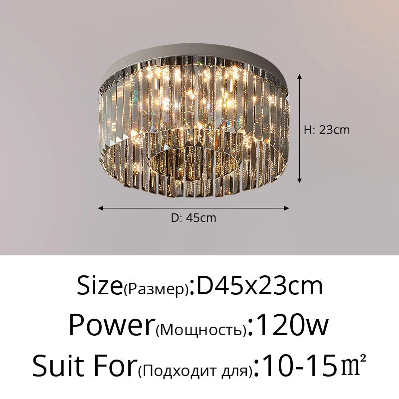 plafonnier en cristal design haut de gamme pour intérieur élégant