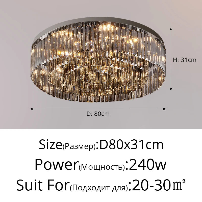 plafonnier en cristal design haut de gamme pour intérieur élégant