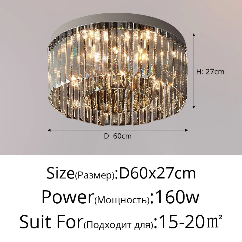 plafonnier en cristal design haut de gamme pour intérieur élégant