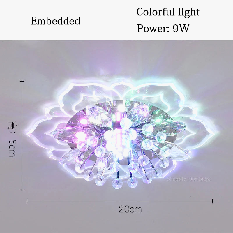 plafonnier en cristal fleurs lustre éclairage intérieur