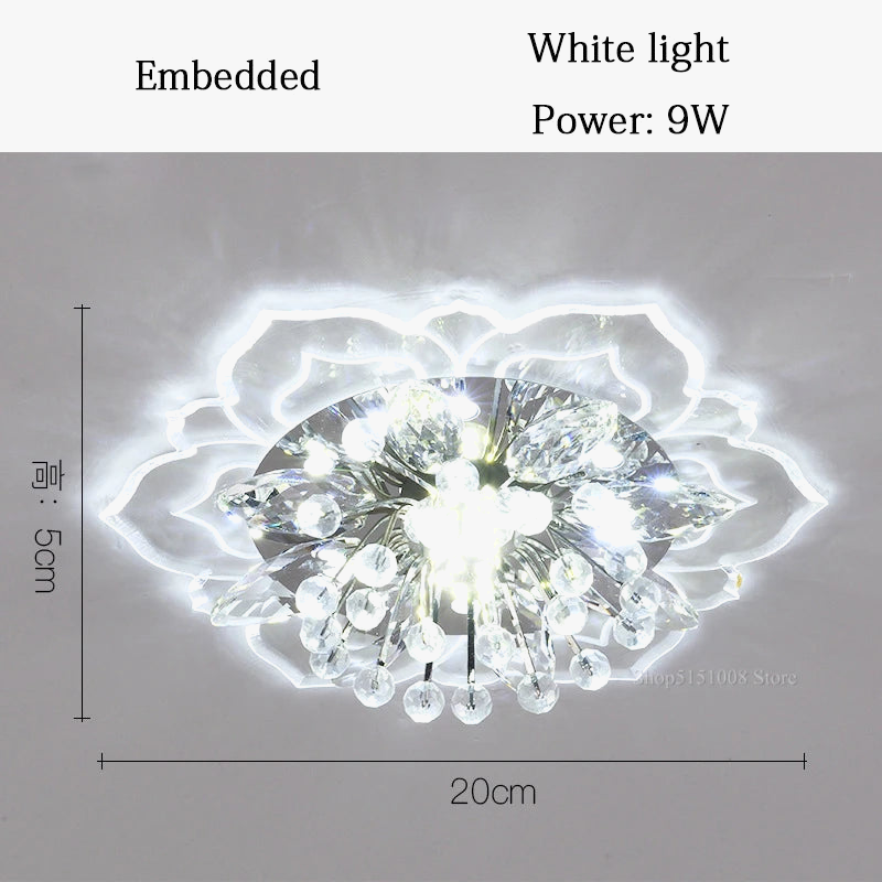 plafonnier en cristal fleurs lustre éclairage intérieur