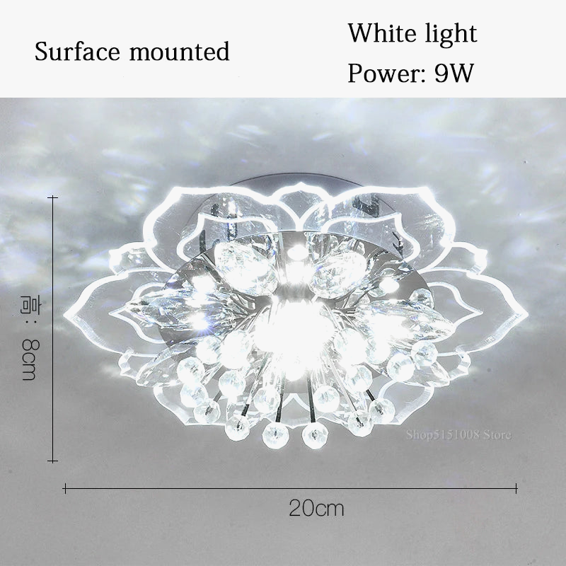 plafonnier en cristal fleurs lustre éclairage intérieur