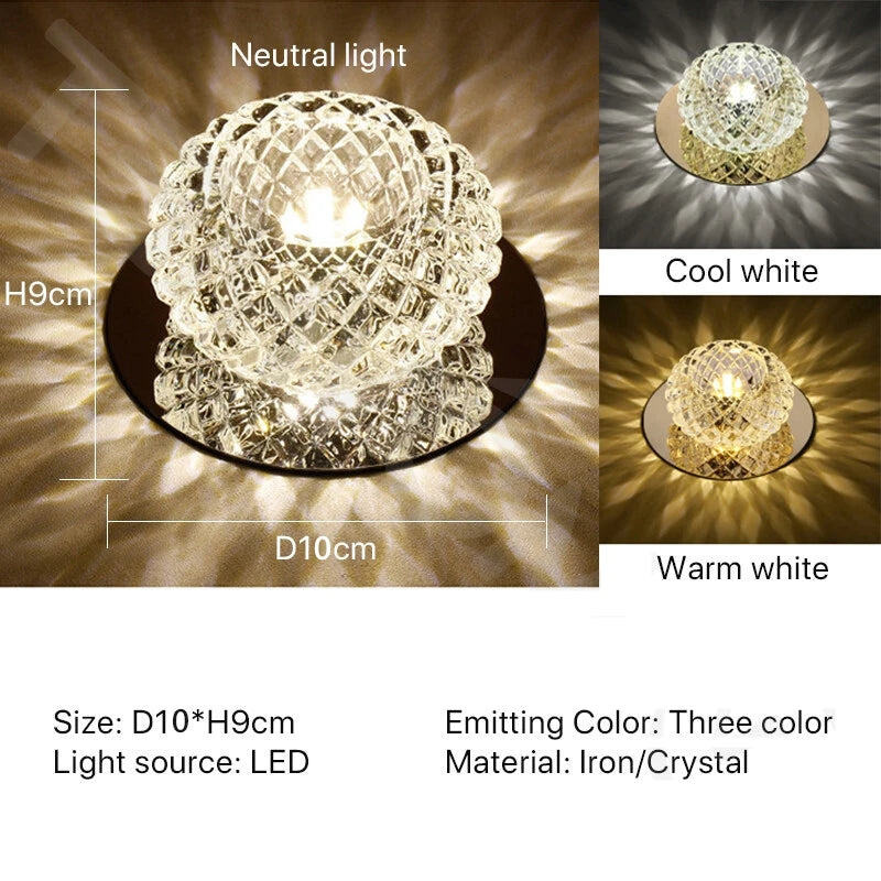 plafonnier en cristal led design moderne pour intérieur élégant
