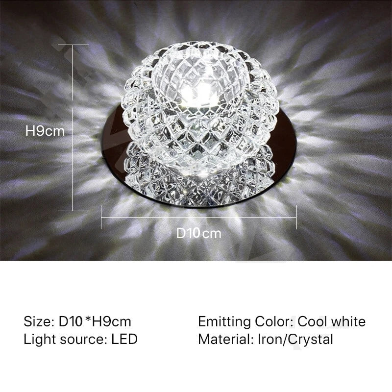 plafonnier en cristal led design moderne pour intérieur élégant