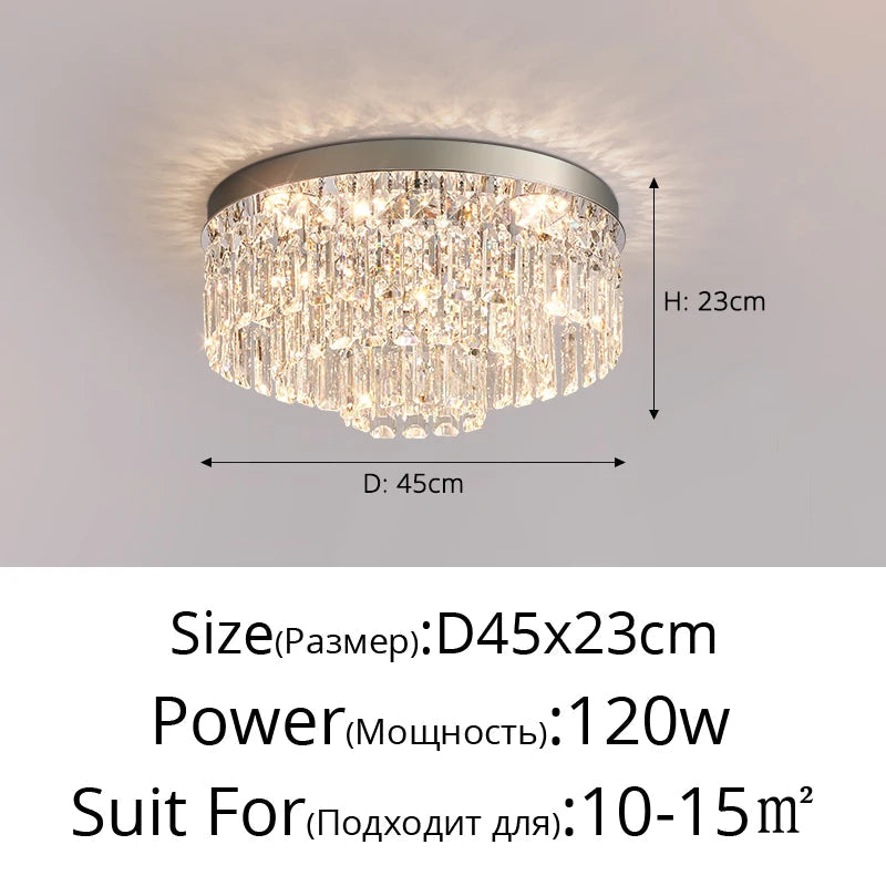 plafonnier en cristal luxe style français atmosphère simple 2024