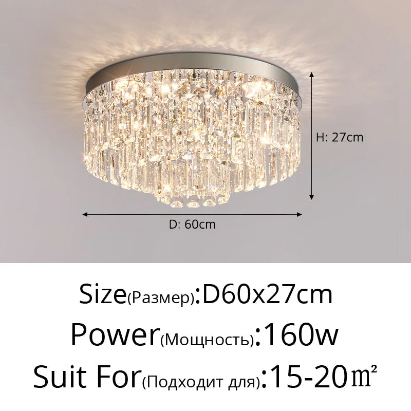 plafonnier en cristal luxe style français atmosphère simple 2024