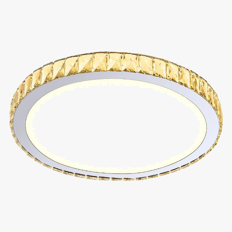plafonnier en cristal moderne luxe éclairage rond pour intérieur