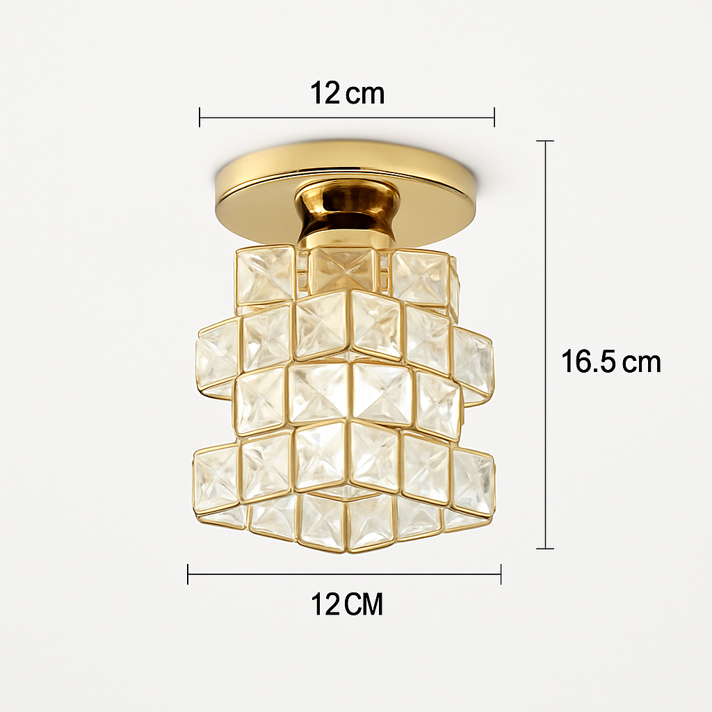plafonnier en cristal moderne pour décoration intérieure élégante