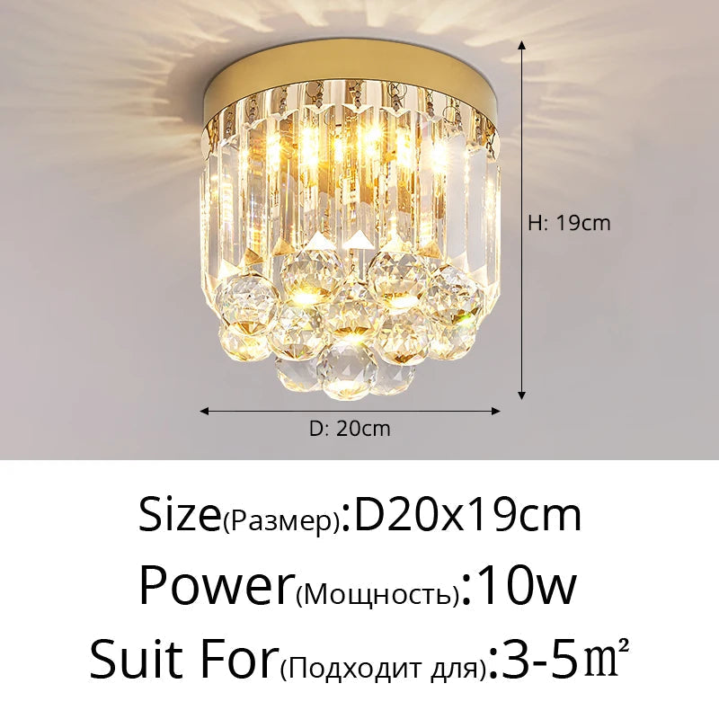 plafonnier en cristal style luxe pour éclairage créatif