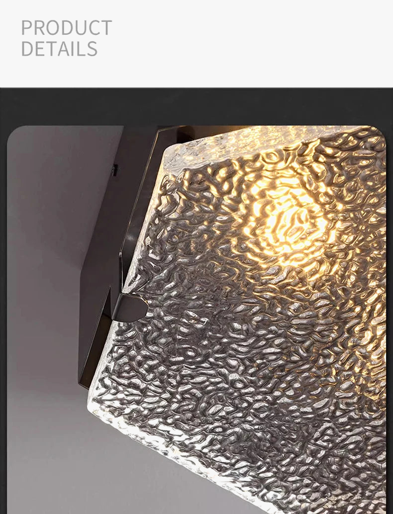 plafonnier en cuivre luxe design en verre ondulé pour intérieur moderne