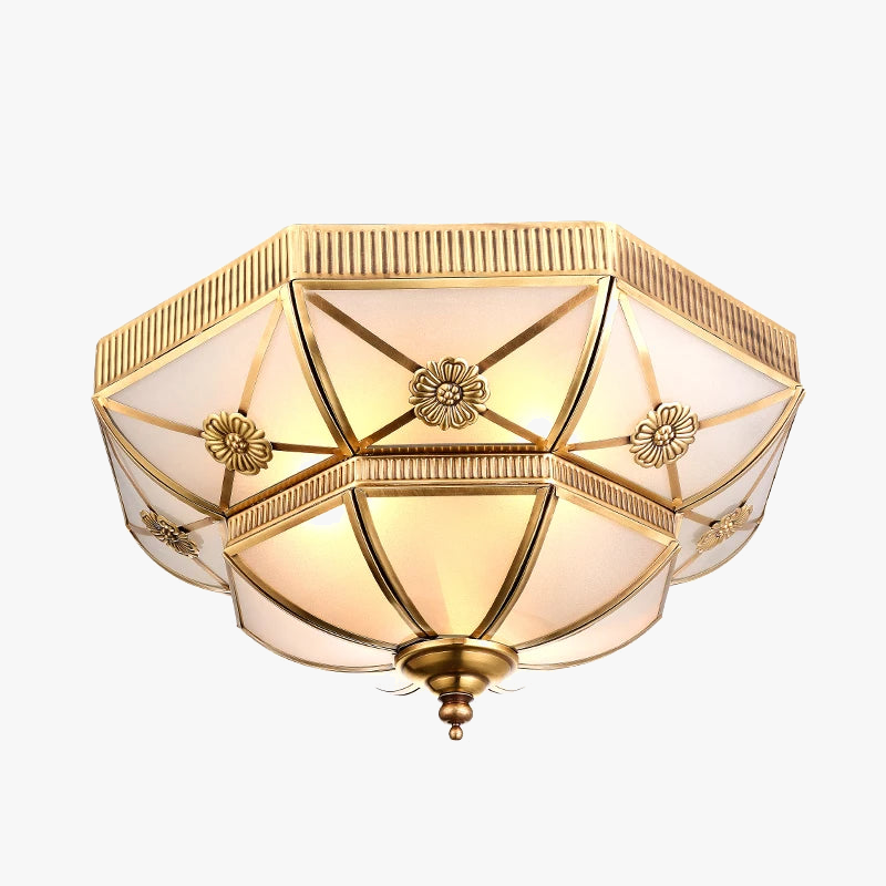 plafonnier en cuivre pour éclairage moderne et élégant