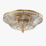 plafonnier en cuivre pur fait à la main pour intérieur élégant