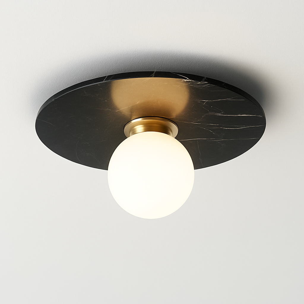 Plafonnier en marbre nordique pour la décoration intérieure salon chambre éclairage en marbre blanc noir vert pierre allée couloir lampe