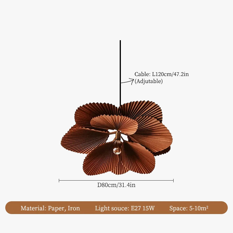 plafonnier en papier wabi sabi pour décoration intérieure moderne