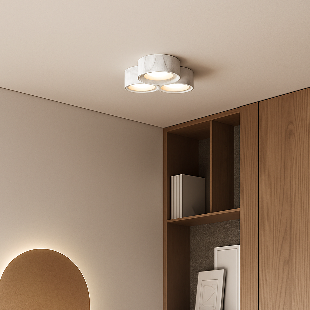 plafonnier en résine ancienne double tête style japonais pour intérieur