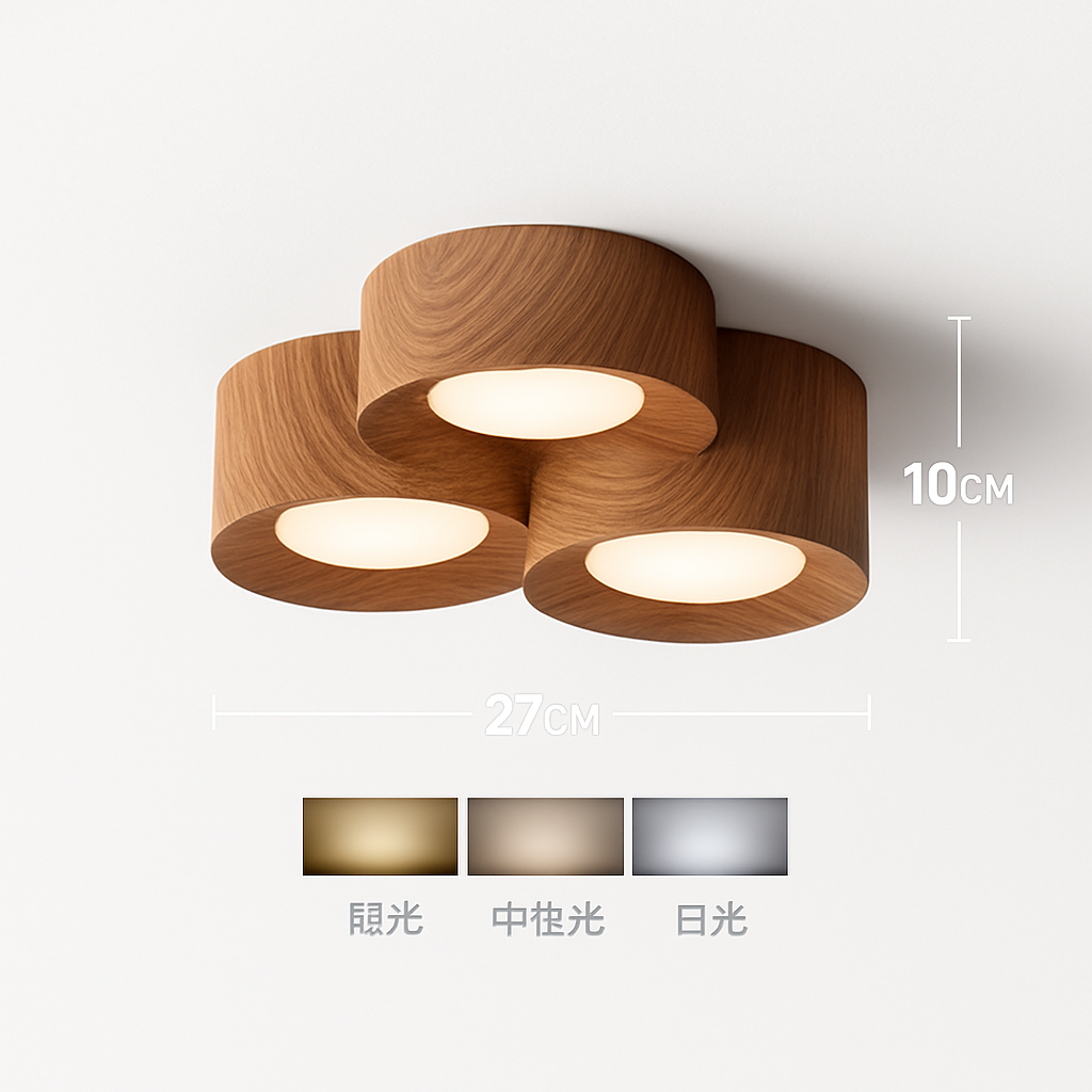 plafonnier en résine ancienne double tête style japonais pour intérieur