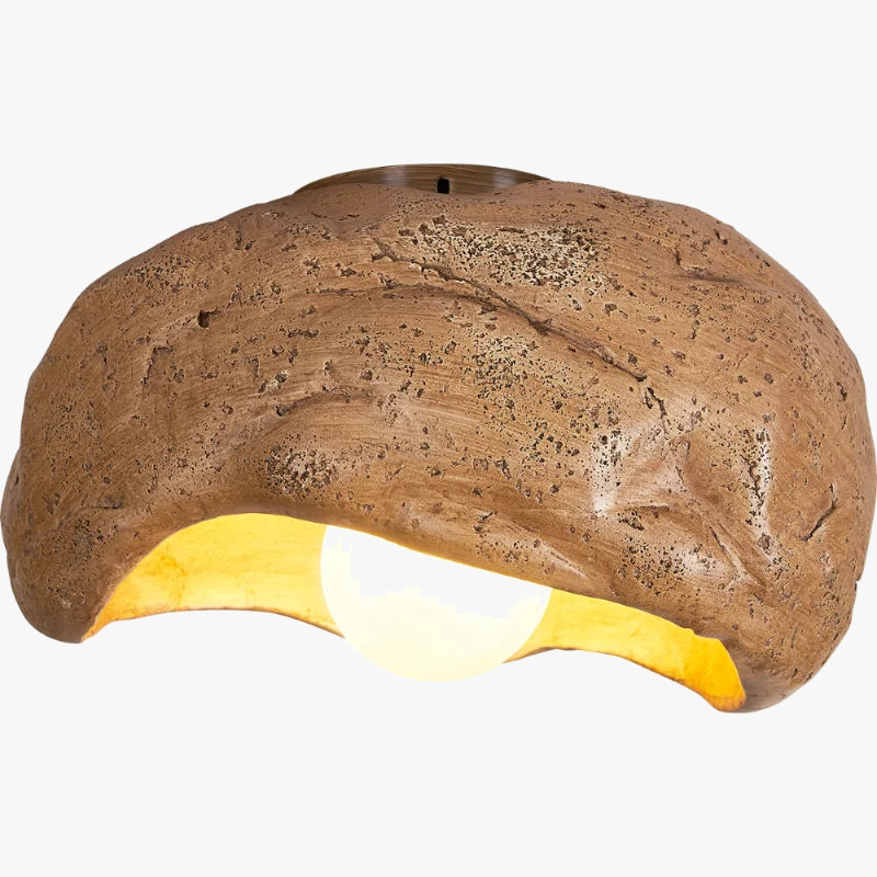 plafonnier en résine wabi-sabi style japonais lumineux et silencieux