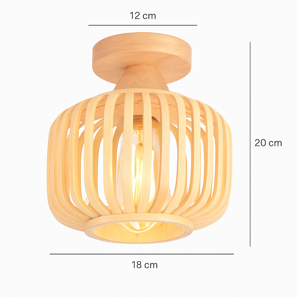 plafonnier en rotin et osier pour une décoration naturelle