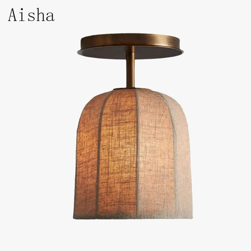 plafonnier en tissu lin américain pour une décoration artistique élégante