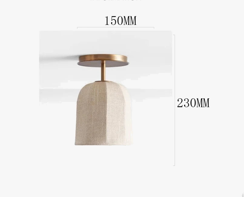 plafonnier en tissu lin américain pour une décoration artistique élégante