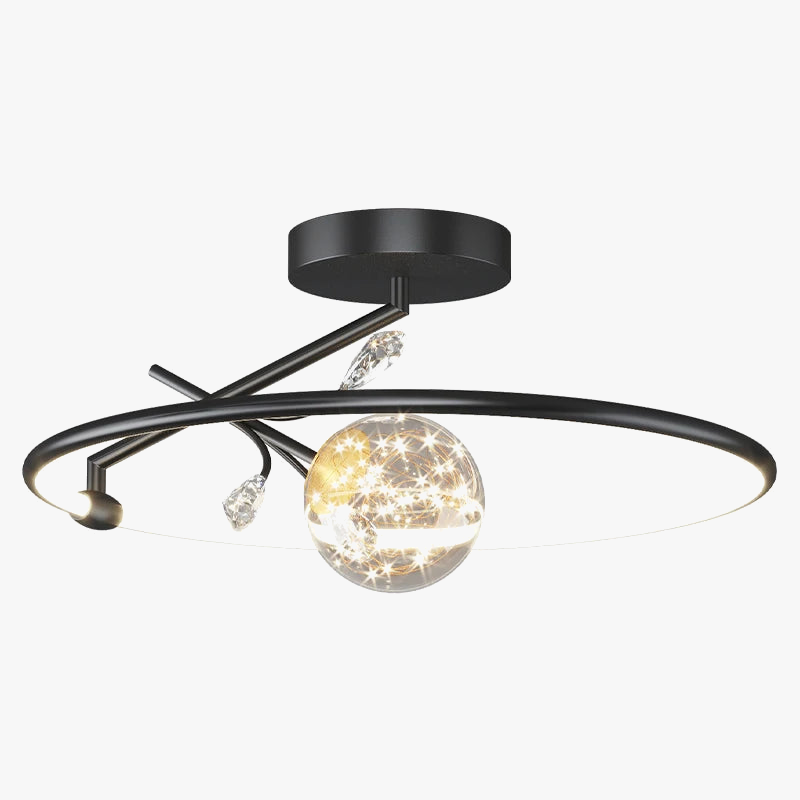 plafonnier en verre cristal design moderne pour intérieur élégant