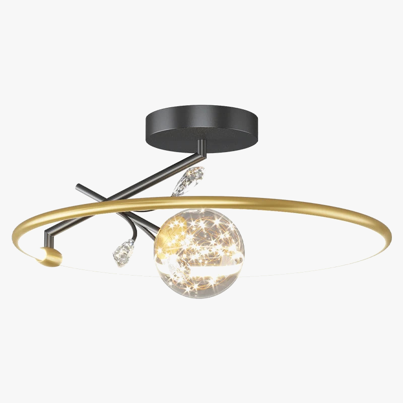 plafonnier en verre cristal design moderne pour intérieur élégant