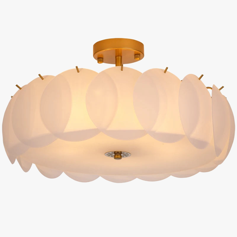 plafonnier en verre dépoli lampara pour décoration éclairage
