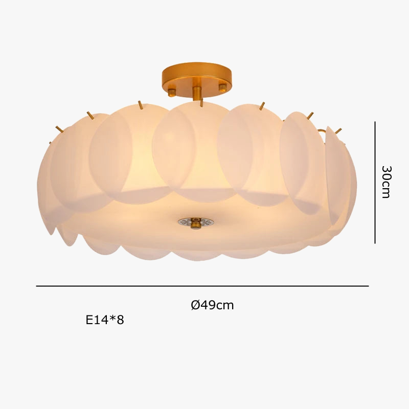 plafonnier en verre dépoli lampara pour décoration éclairage