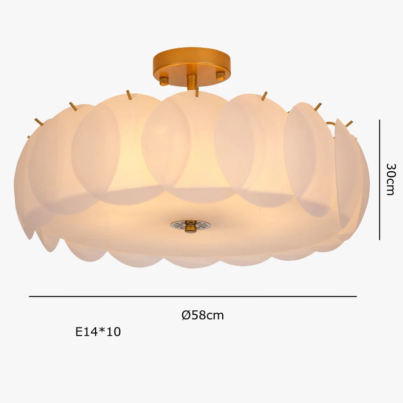 plafonnier en verre dépoli pour décoration et éclairage