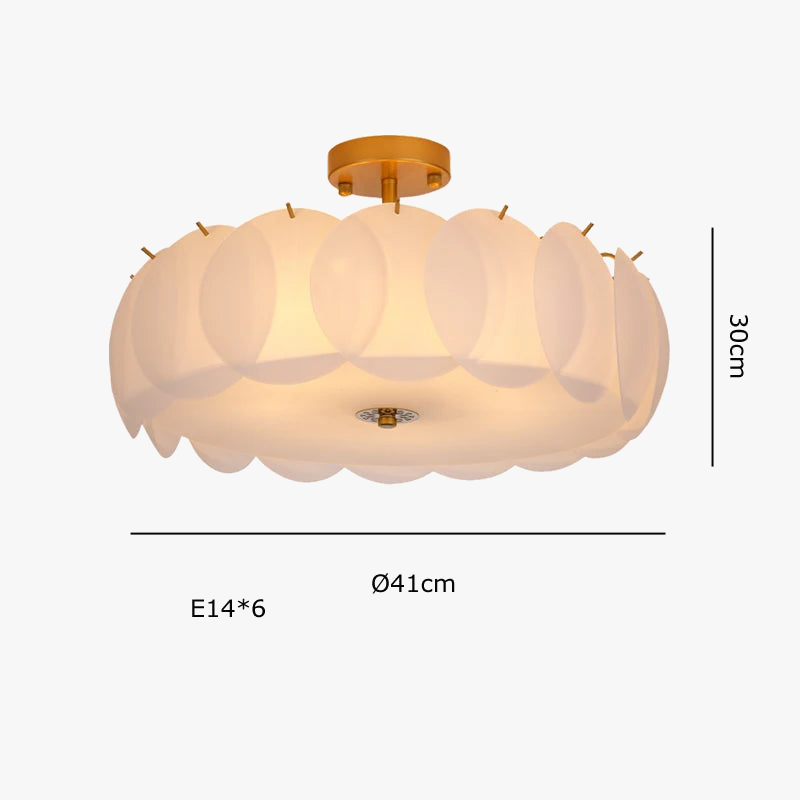 plafonnier en verre dépoli pour décoration et éclairage