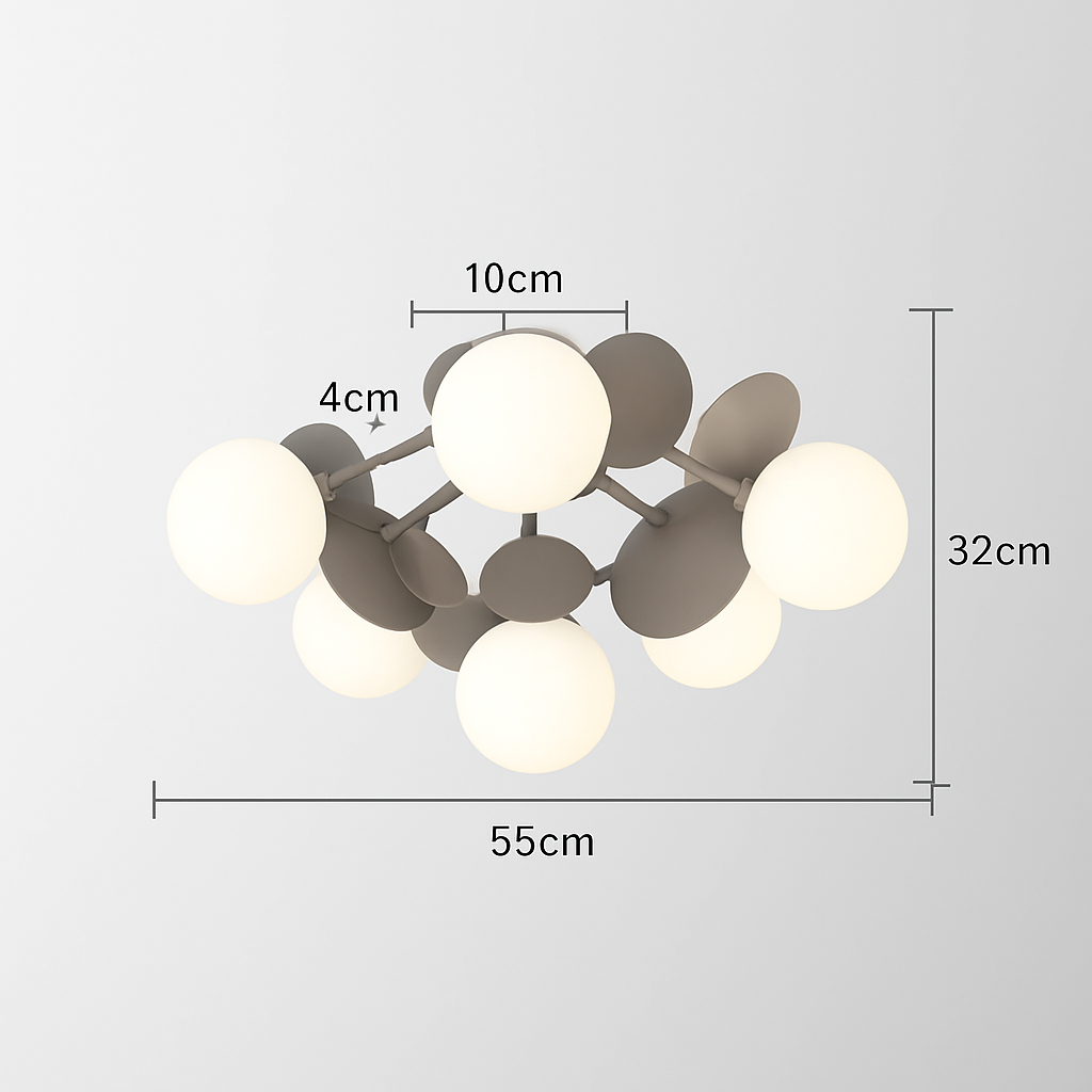 plafonnier en verre design lumineux pour intérieur moderne