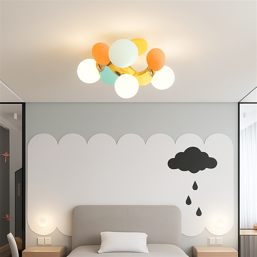 plafonnier en verre design lumineux pour intérieur moderne