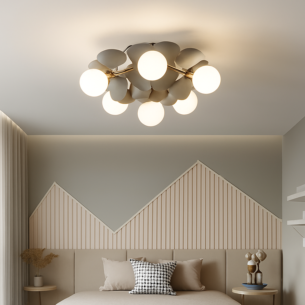 plafonnier en verre design lumineux pour intérieur moderne