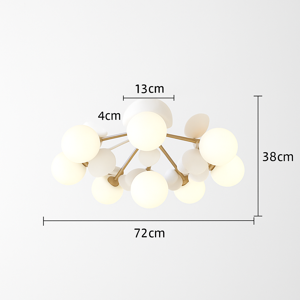 plafonnier en verre design lumineux pour intérieur moderne