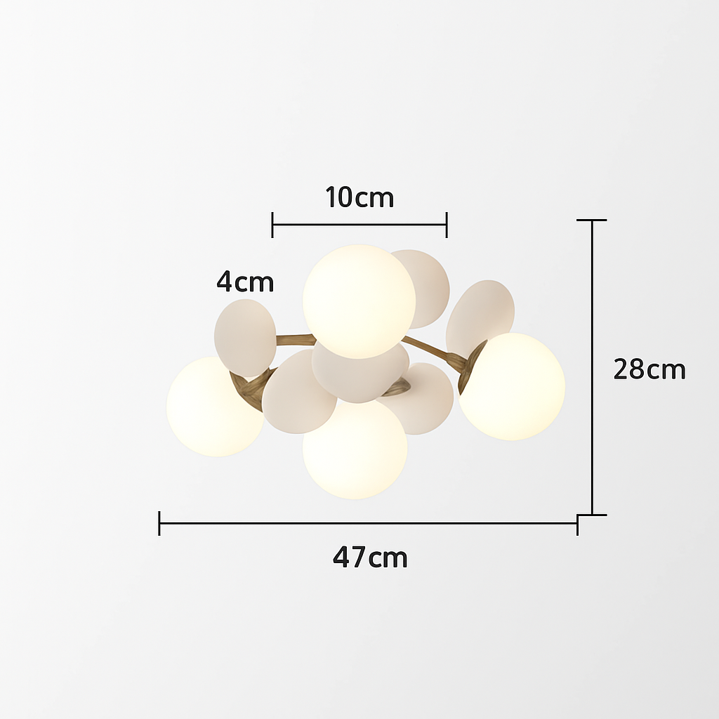 plafonnier en verre design lumineux pour intérieur moderne