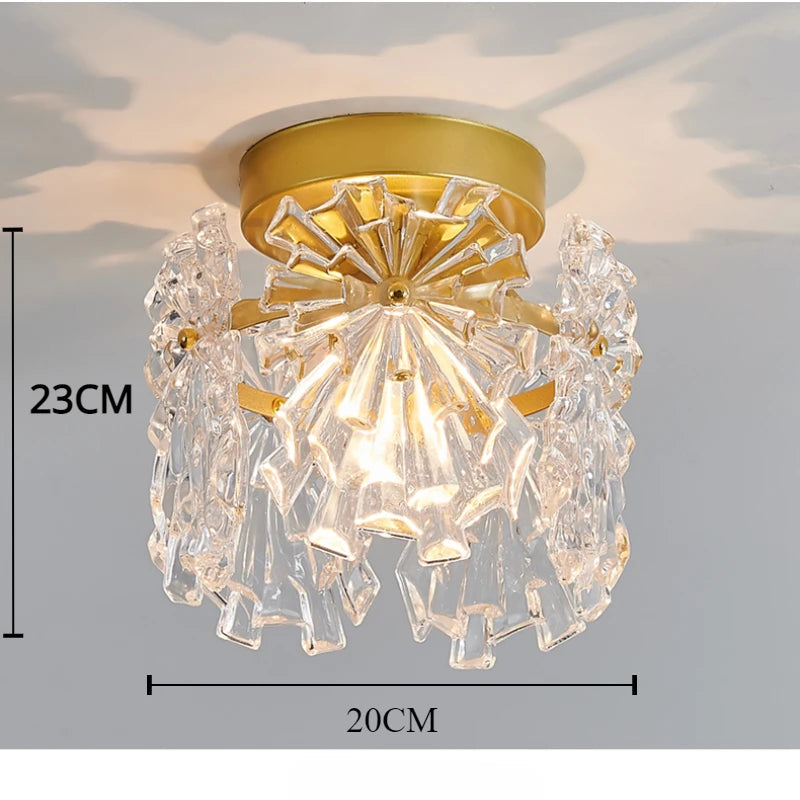 plafonnier en verre flocon de neige design moderne luxe