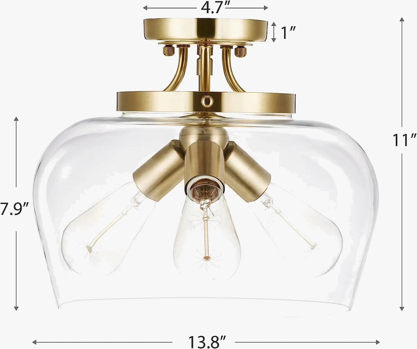 plafonnier en verre moderne pour couloir et café