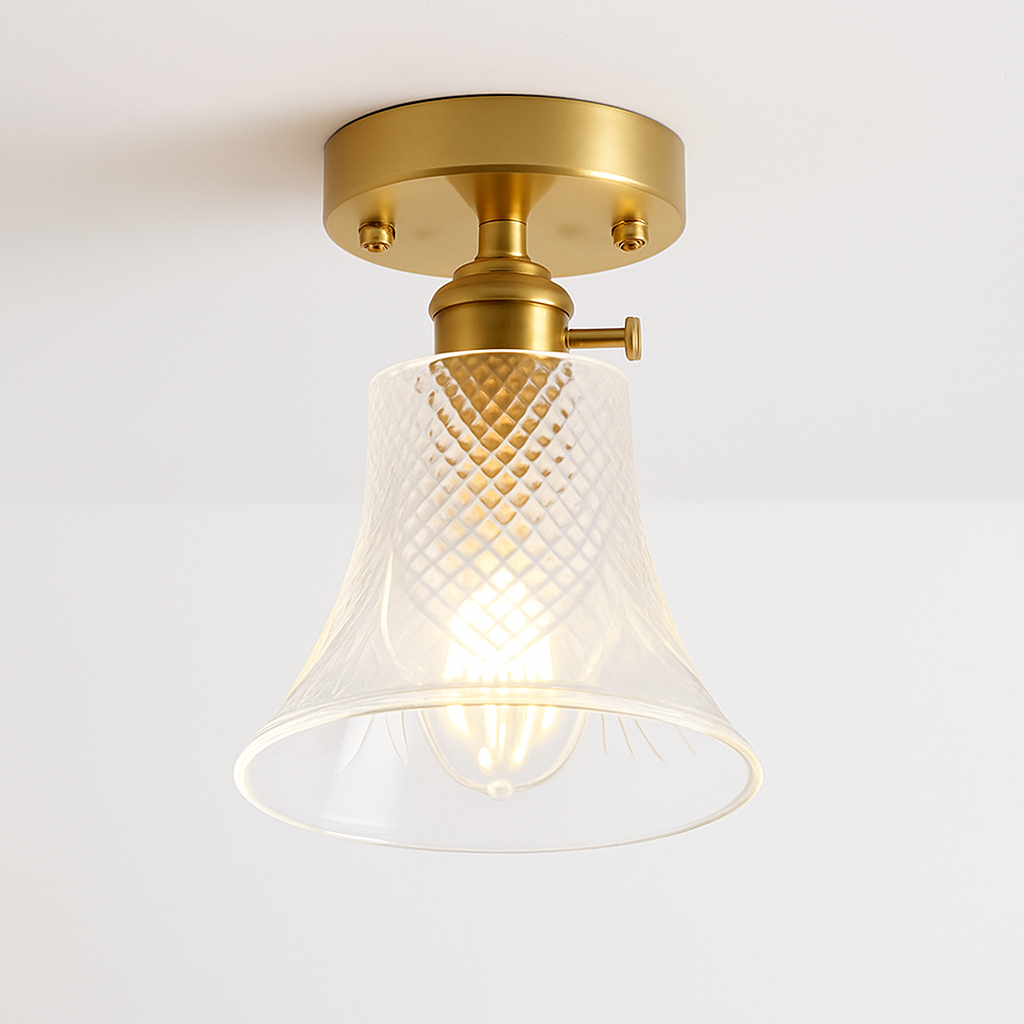 plafonnier en verre nordique rétro loft vintage moderne abat-jour