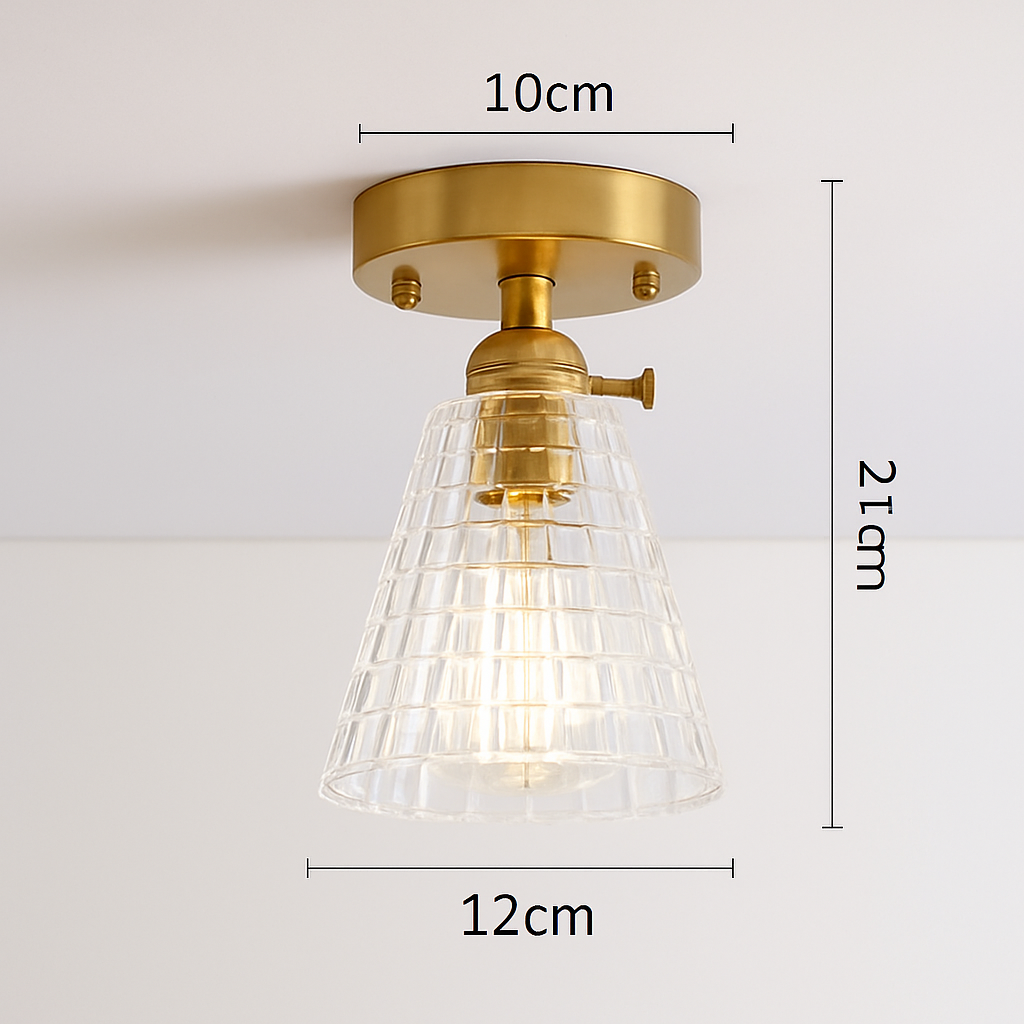plafonnier en verre nordique rétro loft vintage moderne abat-jour