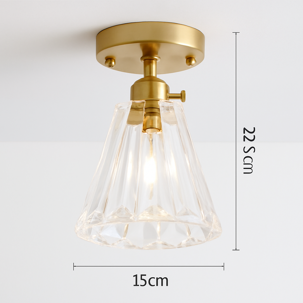 plafonnier en verre nordique rétro loft vintage moderne abat-jour