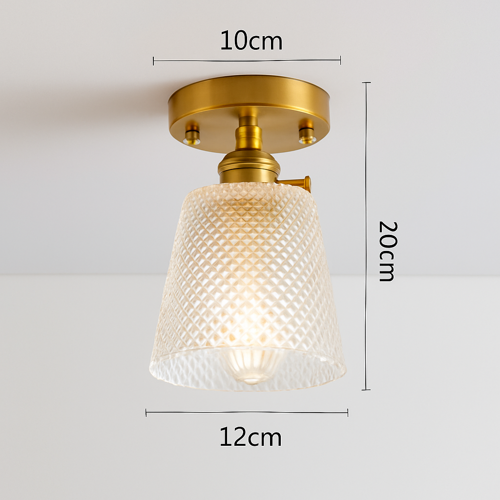 plafonnier en verre nordique rétro loft vintage moderne abat-jour