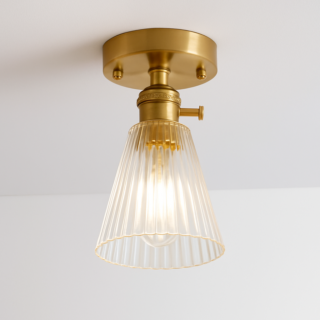 plafonnier en verre nordique rétro loft vintage moderne abat-jour