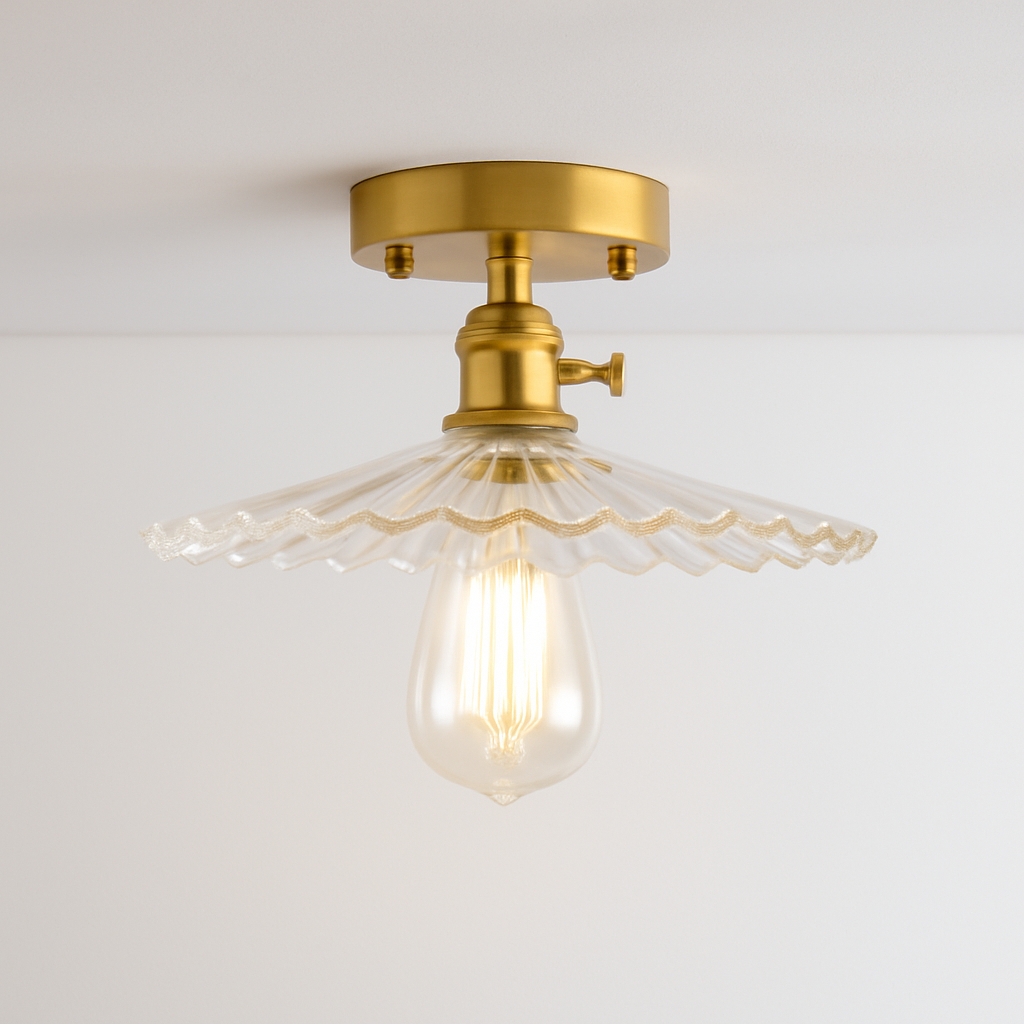 plafonnier en verre nordique rétro loft vintage moderne abat-jour