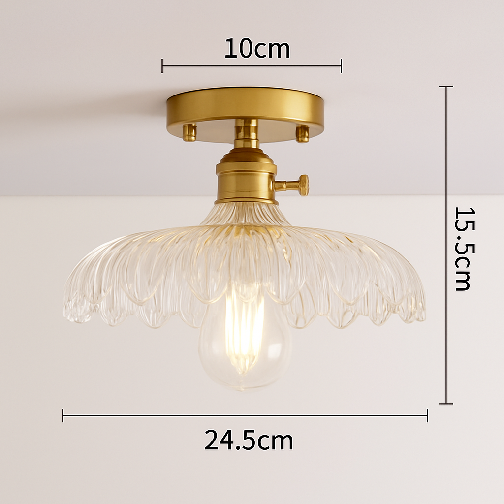 plafonnier en verre nordique rétro loft vintage moderne abat-jour