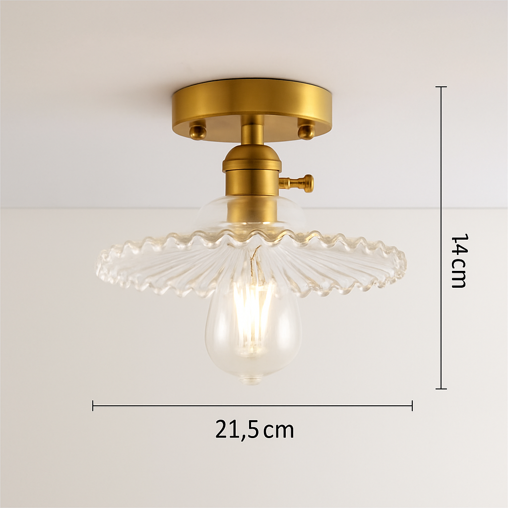 plafonnier en verre nordique rétro loft vintage moderne abat-jour