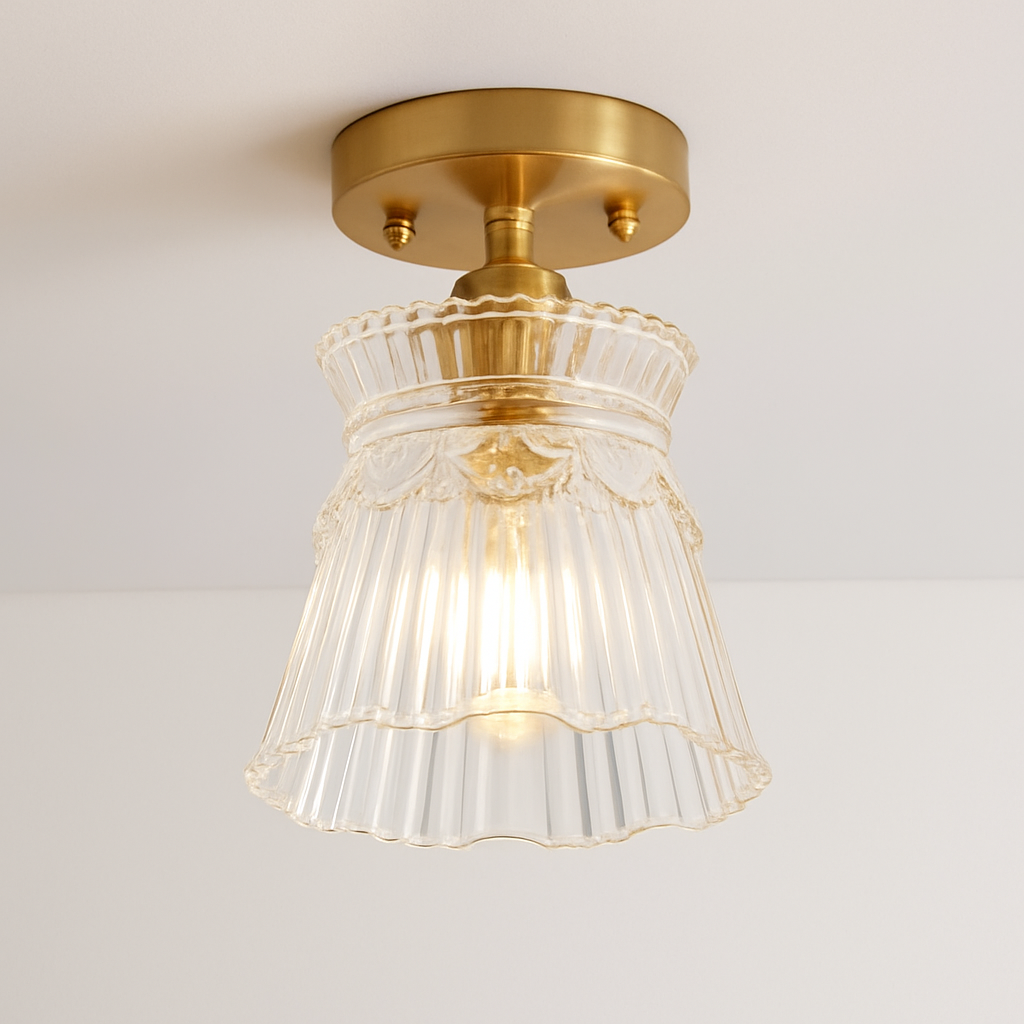 plafonnier en verre nordique rétro loft vintage moderne abat-jour
